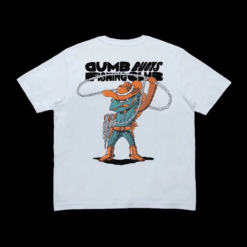 Slim Fit T-Shirt-White 'Fish Cowboy' T-Shirt