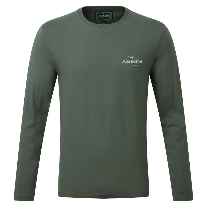 Embroidered T-Shirt-Schoffel Esk Mens T-Shirt - River Green