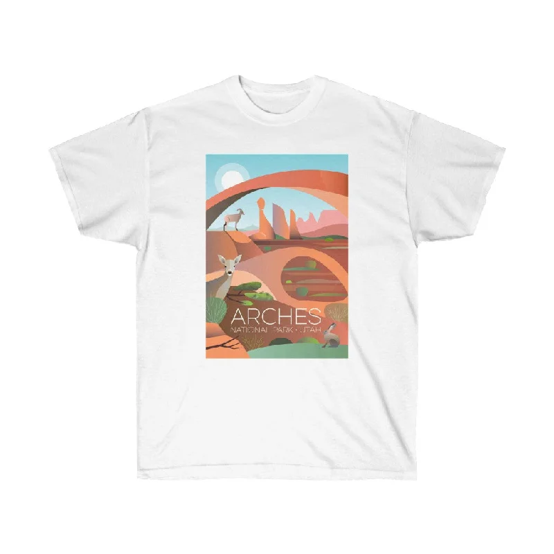 Yellow T-Shirt-ARCHES NATIONAL PARK UNISEX ULTRA COTTON TEE