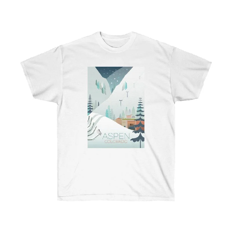 Crew Neck T-Shirt-ASPEN UNISEX ULTRA COTTON TEE