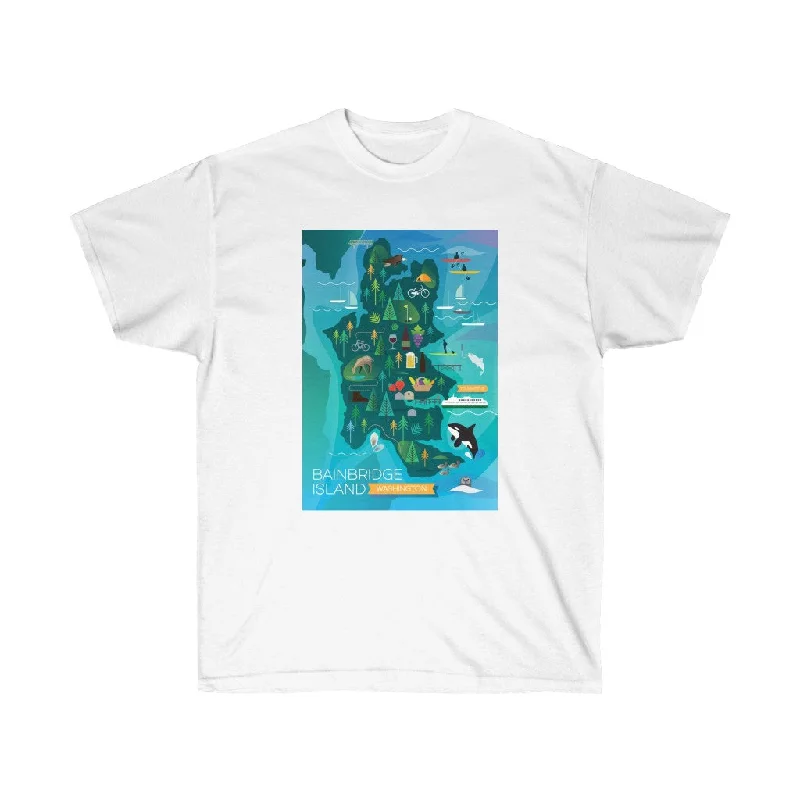 Blue T-Shirt-BAINBRIDGE ISLAND UNISEX ULTRA COTTON TEE