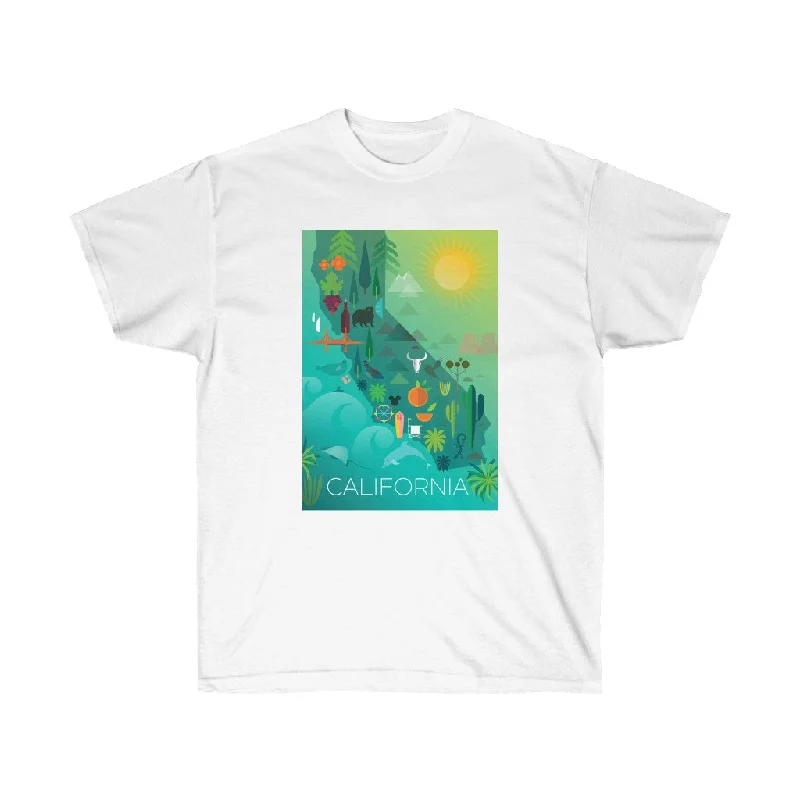 Stretchable T-Shirt-CALIFORNIA UNISEX ULTRA COTTON TEE