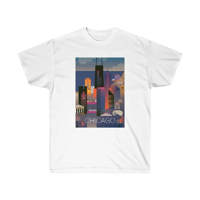 Round Neck T-Shirt-CHICAGO UNISEX ULTRA COTTON TEE