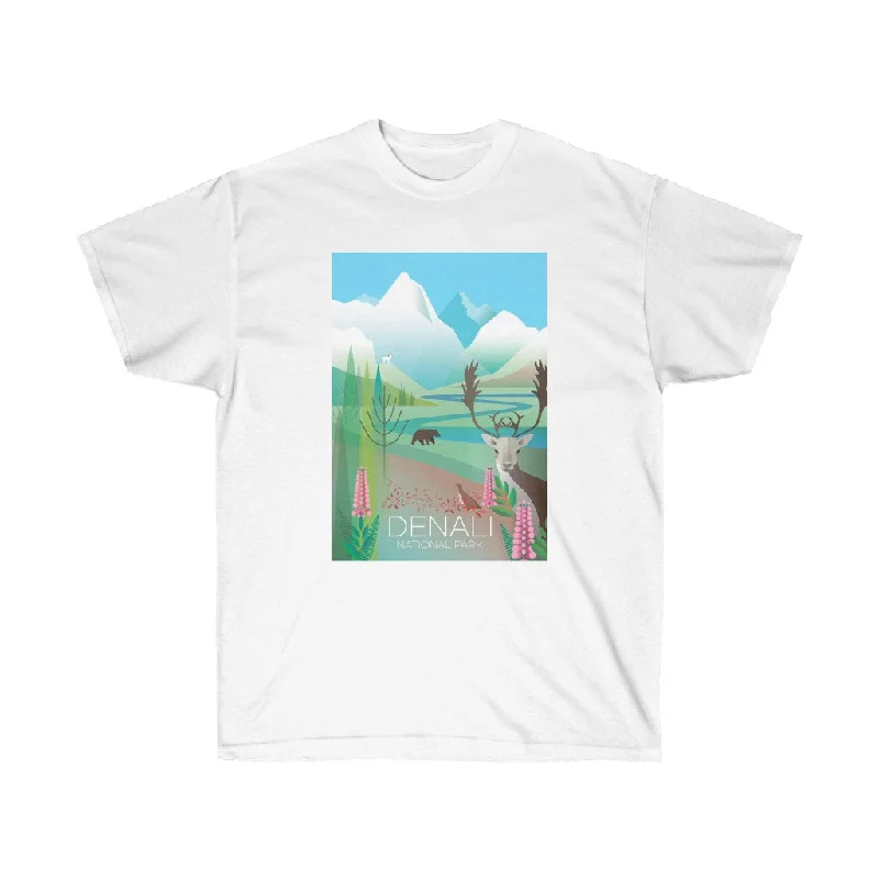 Blue T-Shirt-DENALI NATIONAL PARK UNISEX ULTRA COTTON TEE