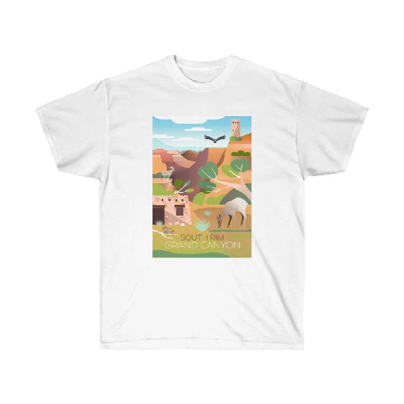 Printed T-Shirt-GRAND CANYON SOUTH RIM UNISEX ULTRA COTTON TEE