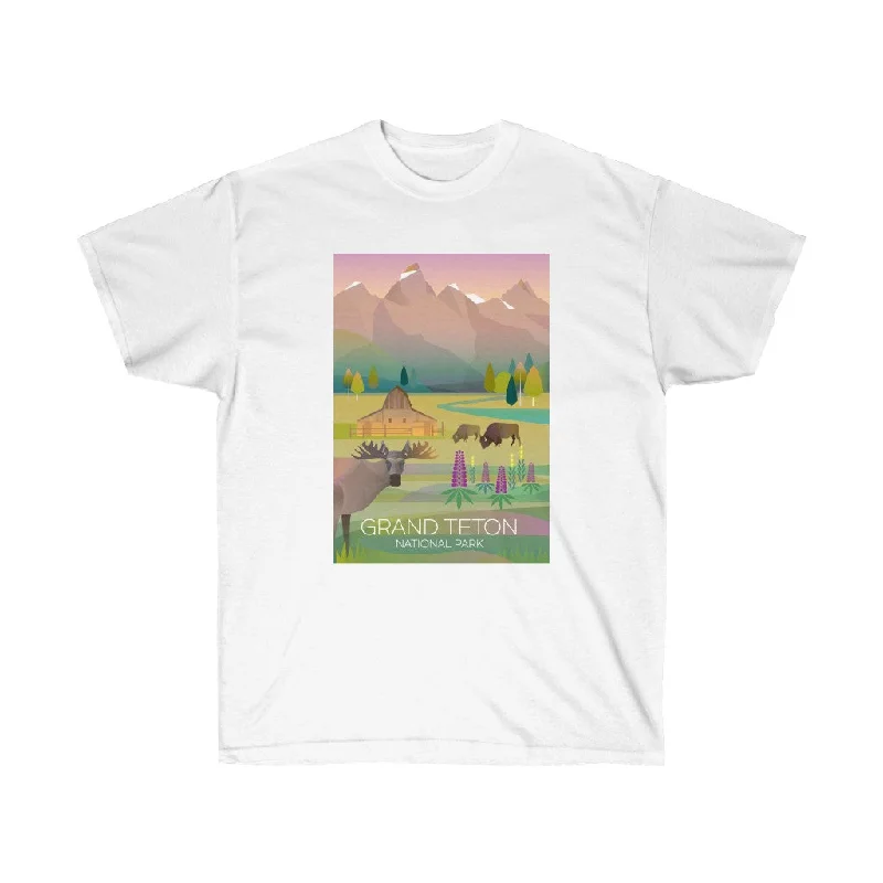 Anime T-Shirt-GRAND TETON NATIONAL PARK UNISEX ULTRA COTTON TEE