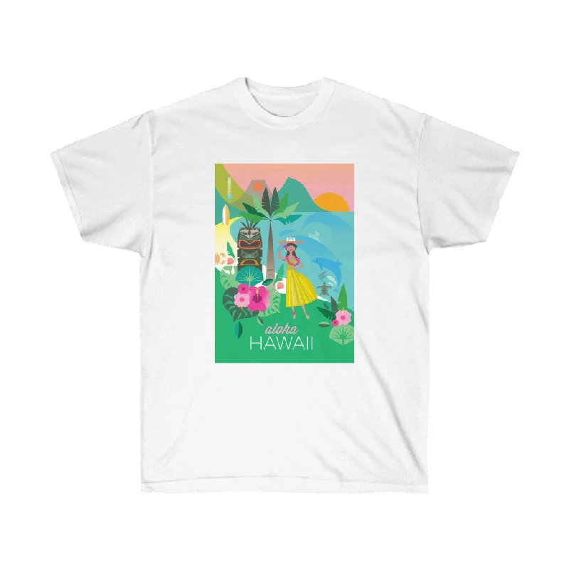 Casual Fit T-Shirt-HAWAII UNISEX ULTRA COTTON TEE