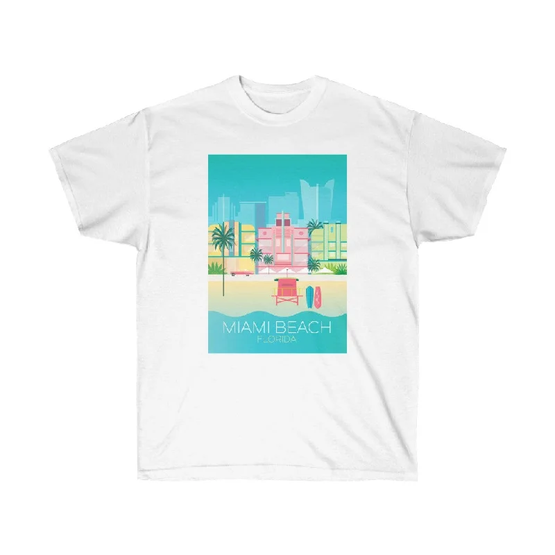 Athletic T-Shirt-MIAMI BEACH UNISEX ULTRA COTTON TEE