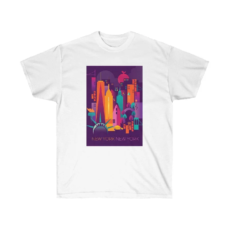 Purple T-Shirt-NEW YORK UNISEX ULTRA COTTON TEE