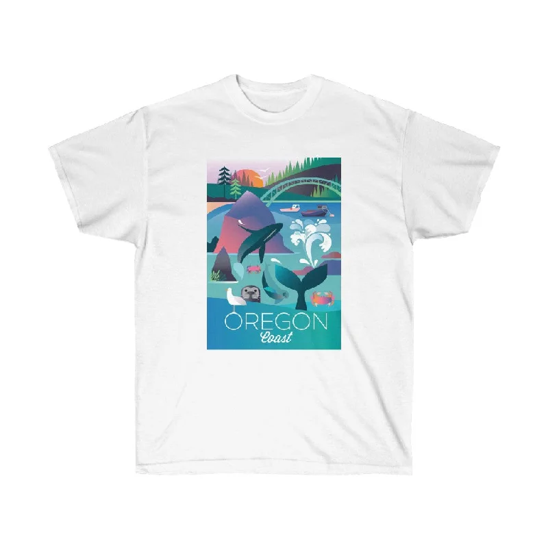 Skateboard T-Shirt-OREGON COAST UNISEX ULTRA COTTON TEE