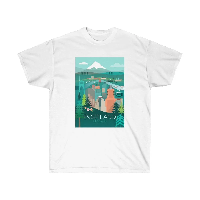 Yellow T-Shirt-PORTLAND, OREGON UNISEX ULTRA COTTON TEE