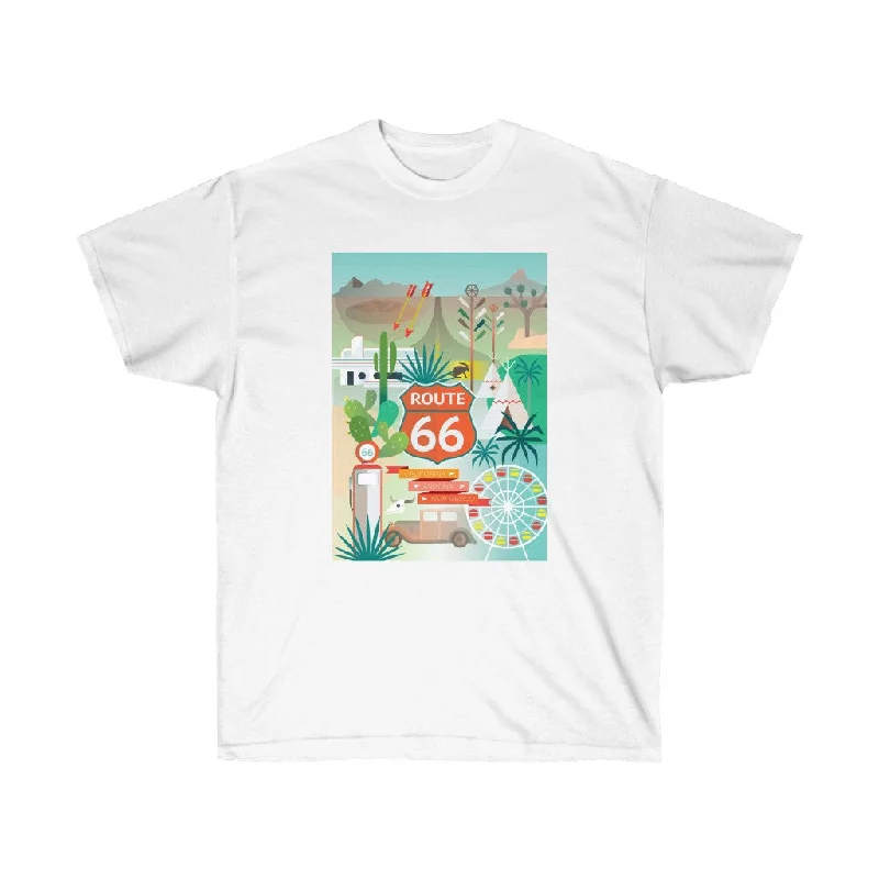 Black T-Shirt-ROUTE 66 UNISEX ULTRA COTTON TEE