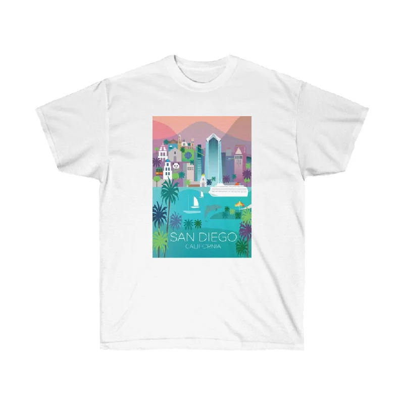 Graphic Print T-Shirt-SAN DIEGO UNISEX ULTRA COTTON TEE