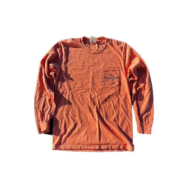 Quick Dry T-Shirt-Tackle Box x Fish, or Die Bait Co Battle of the Bay L/S Tee - Terracotta