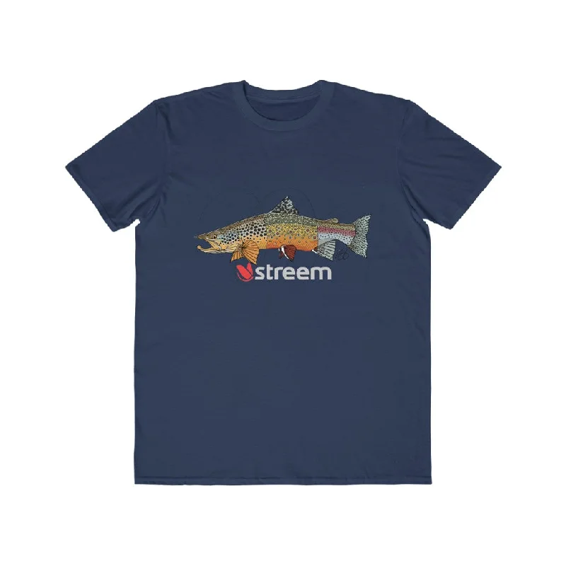 Retro T-Shirt-Tri-Trout Ultra Lightweight Value Tee - Mens