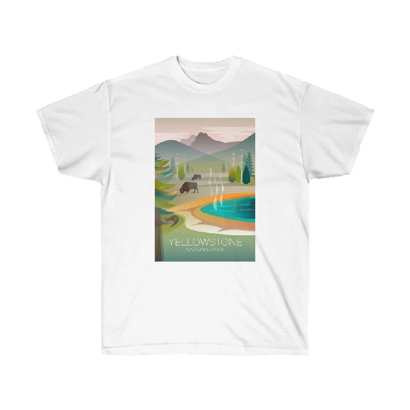 Aesthetic T-Shirt-YELLOWSTONE NATIONAL PARK GRAND PRISMATIC UNISEX ULTRA COTTON TEE