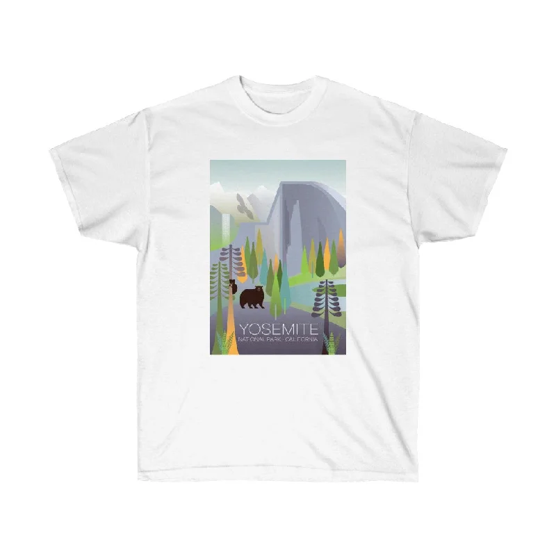 Grey T-Shirt-YOSEMITE NATIONAL PARK UNISEX ULTRA COTTON TEE