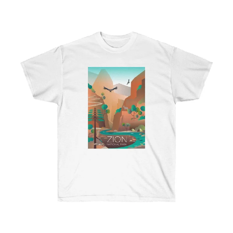 Pocket T-Shirt-ZION NATIONAL PARK UNISEX ULTRA COTTON TEE